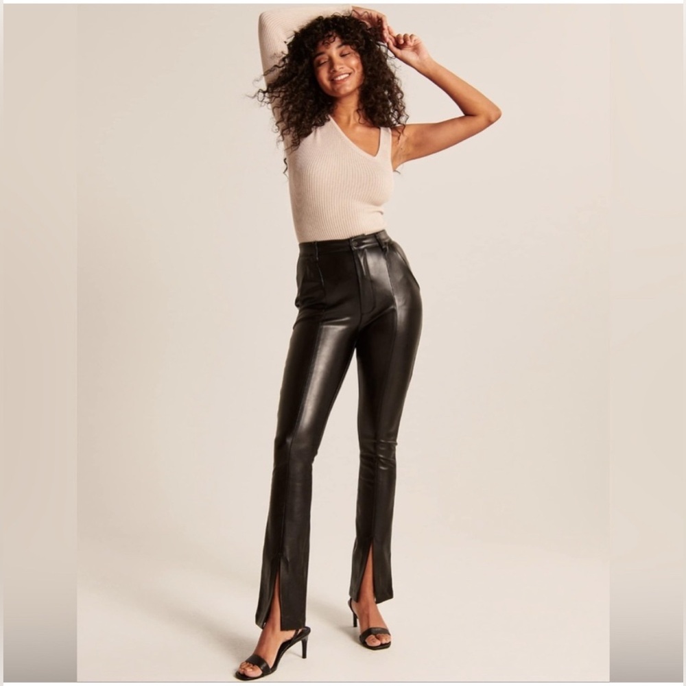 Abercrombie Fitch Faux Leather Women Skinny Pants Size 25 - Picture 3 of 10